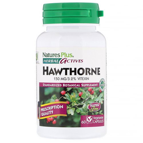 Nature's Plus, Herbal Actives, Hawthorne, 150 mg, 60 Vegetarian Capsules Review