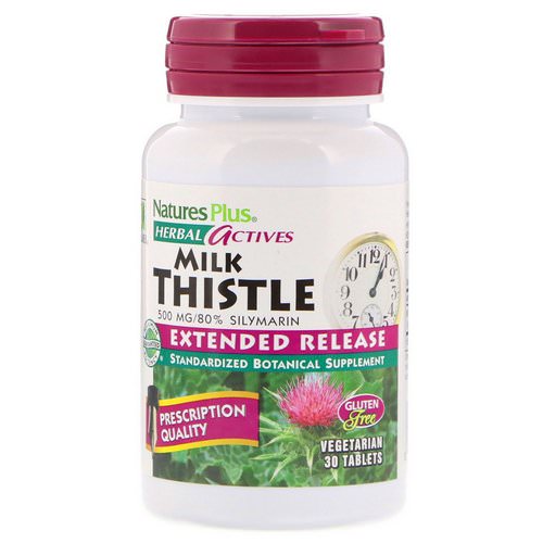 Nature's Plus, Herbal Actives, Milk Thistle, Extended Release, 500 mg, 30 Tablets Review