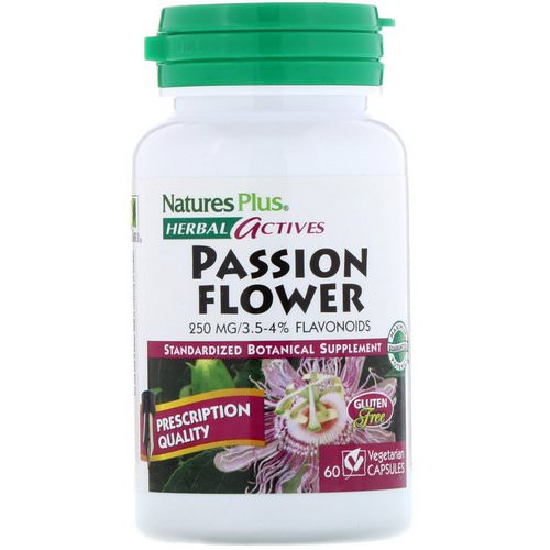 Nature's Plus, Herbal Actives, Passion Flower, 250 mg, 60 Vegetarian Capsules Review