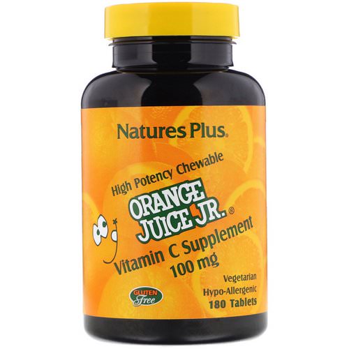 Nature's Plus, Orange Juice Jr, Vitamin C Supplement, 100 mg, 180 Tablets Review