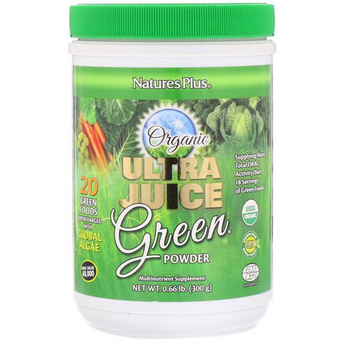 Nature's Plus, Organic Ultra Juice Green Powder, 0.66 lb (300 g) Review