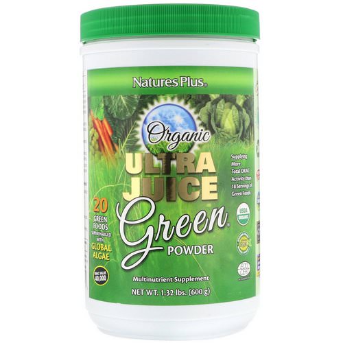 Nature's Plus, Organic Ultra Juice Green Powder, 1.32 lbs (600 g) Review