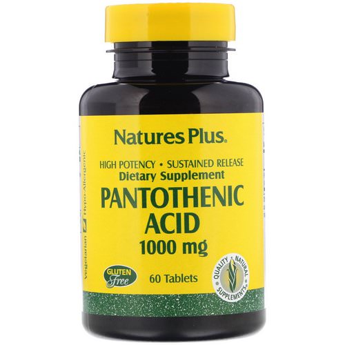 Nature's Plus, Pantothenic Acid, 1000 mg, 60 Tablets Review