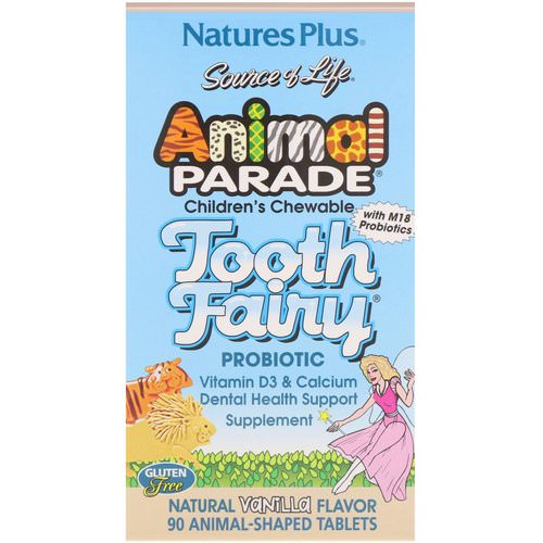 Nature's Plus, Source of Life, Animal Parade, Tooth Fairy Probiotic, Children's Chewable, Natural Vanilla Flavor, 90 Animal-Shaped Tablets Review