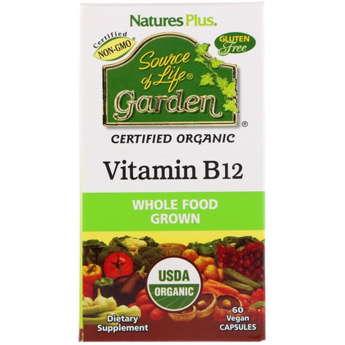 Nature's Plus, Source of Life Garden, Certified Organic Vitamin B12, 60 Vegan Capsules Review