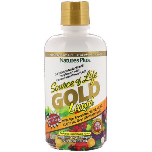 Nature's Plus, Source of Life, Gold Liquid, Delicious Tropical Fruit Flavor, 30 fl oz (887.10 ml) Review