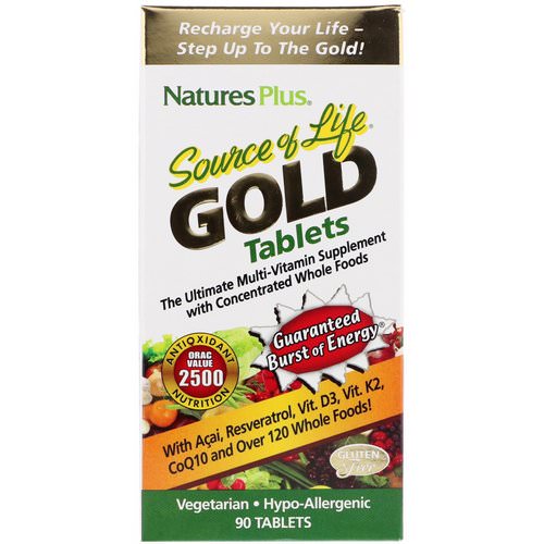 Nature's Plus, Source of Life Gold, The Ultimate Multi-Vitamin Supplement, 90 Tablets Review