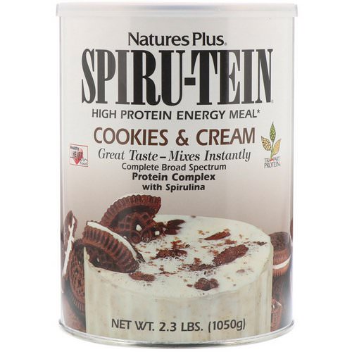 Nature's Plus, Spiru-Tein, High Protein Energy Meal, Cookies & Cream, 2.3 lbs (1050 g) Review