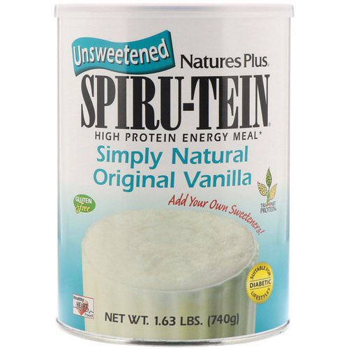 Nature's Plus, Spiru-Tein, High Protein Energy Meal, Simply Natural Original Vanilla, Unsweetened, 1.63 lbs (740 g) Review