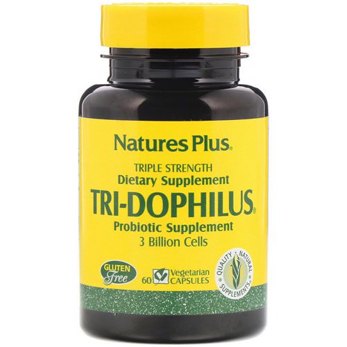 Nature's Plus, Tri-Dophilus, Probiotic Supplement, Triple Strength, 60 Vegetarian Capsules Review