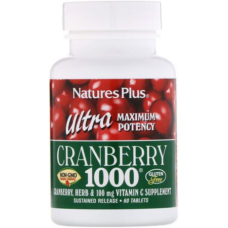 Nature's Plus Cranberry - Tranbär, Homeopati, Örter