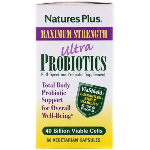 Nature's Plus, Ultra Probiotics, 40 Billion Viable Cells, 60 Veggie Caps Review