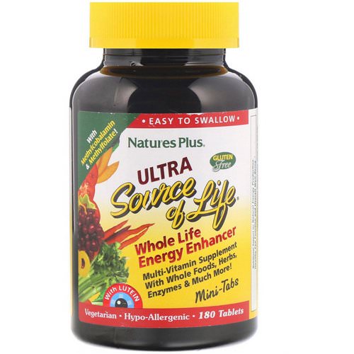 Nature's Plus, Ultra Source of Life, Whole Life Energy Enhancer, 180 Tablets Review