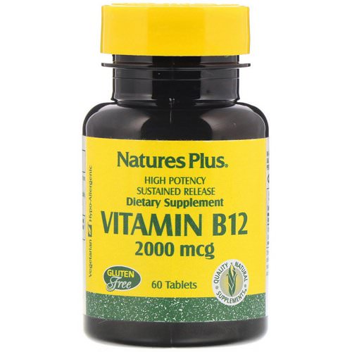 Nature's Plus, Vitamin B-12, 2000 mcg, 60 Tablets Review