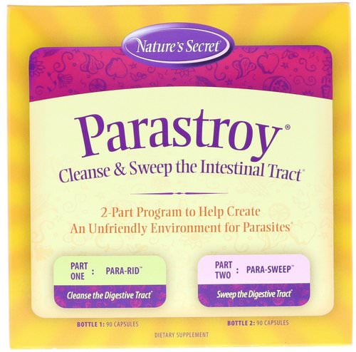 Nature's Secret, Parastroy, Cleanse & Sweep The Intestinal Tract, 2 Bottles, 90 Capsules Each Review