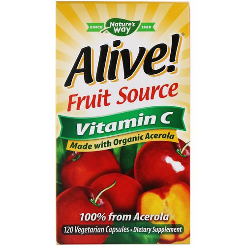Nature's Way, Alive! Fruit Source, Vitamin C, 120 Vegetarian Capsules Review