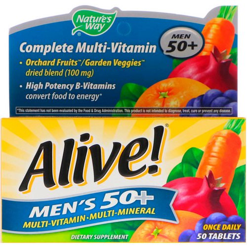 Nature's Way, Alive! Men's 50+ Complete Multi-Vitamin, 50 Tablets Review