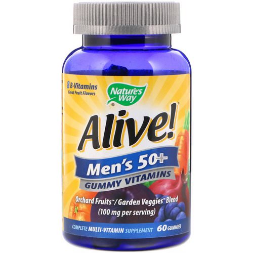 Nature's Way, Alive! Men's 50+ Gummy Vitamins, Fruit Flavors, 60 Gummies Review