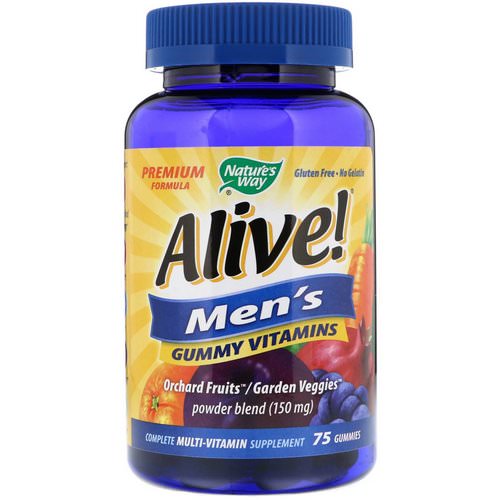 Nature's Way, Alive! Men's Gummy Vitamins, Fruit Flavors, 75 Gummies Review