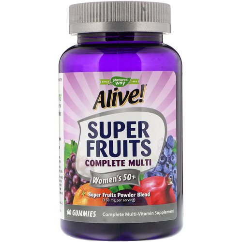 Nature's Way, Alive! Super Fruits Complete Multi, Women's 50+, Pomegranate Berry, 60 Gummies Review