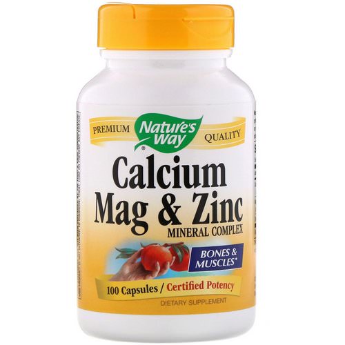 Nature's Way, Calcium Mag & Zinc Mineral Complex, 100 Capsules Review