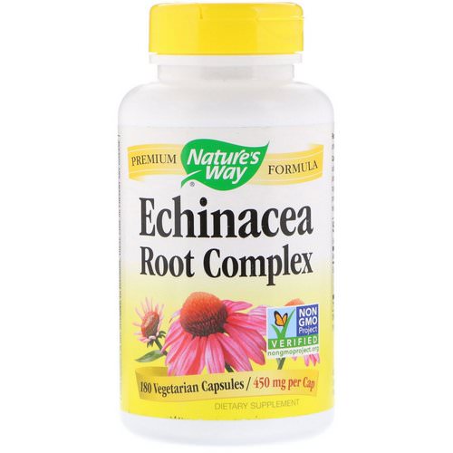 Nature's Way, Echinacea Root Complex, 450 mg, 180 Vegetarian Capsules Review