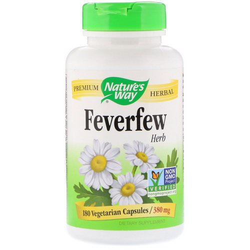 Nature's Way, Feverfew Herb, 380 mg, 180 Vegetarian Capsules Review