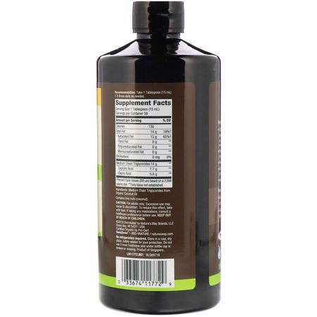 Mct-Olja, Vikt, Kost, Kosttillskott: Nature's Way, Organic MCT Oil, 30 fl oz (887 ml)