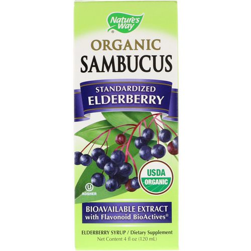 Nature's Way, Organic Sambucus, Elderberry Syrup, Standardized, 4 fl oz (120 ml) Review