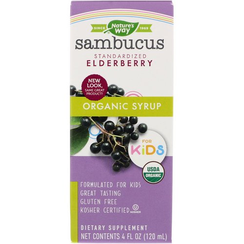 Nature's Way, Organic Sambucus Syrup for Kids, Standardized Elderberry, 4 fl oz (120 ml) Review