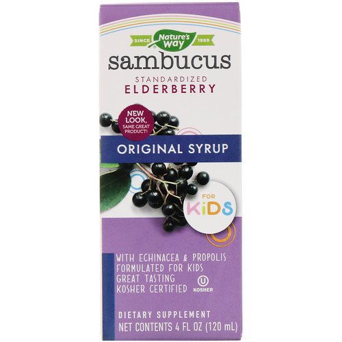 Nature's Way, Sambucus For Kids, Standardized Elderberry, Original Syrup, 4 fl oz (120 ml) Review