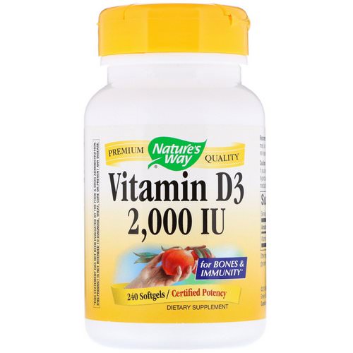 Nature's Way, Vitamin D3, 2,000 IU, 240 Softgels Review