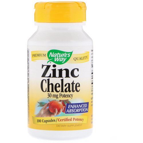 Nature's Way, Zinc Chelate, 30 mg, 100 Capsules Review