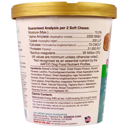 Sällskapsdjursproiotika, Husdjurstillskott, Husdjur: NaturVet, Digestive Enzymes, Plus Pre and Probiotic, 70 Soft Chews, 5.9 oz (168 g)