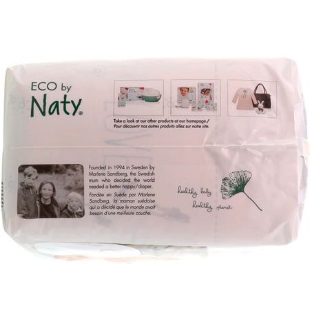 Engångsblöjor, Blöjor, Barn: Naty, Diapers for Sensitive Skin, Size 2, 6-13 lbs (3-6 kg), 33 Diapers