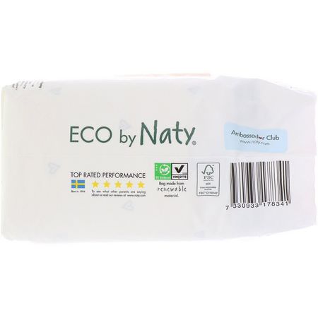 Engångsblöjor, Blöjor, Barn: Naty, Diapers, Size N, -11 lbs (-4,5 kg), 25 Diapers