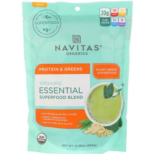 Navitas Organics, Organic Essential Superfood Blend, Protein & Greens, 10.58 oz (300 g) Review