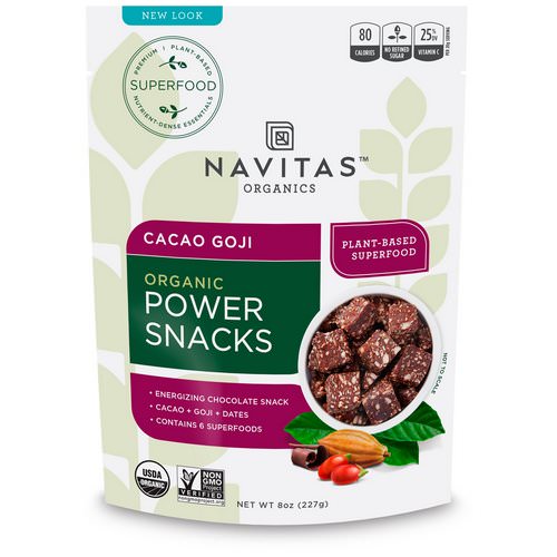 Navitas Organics, Organic Power Snacks, Cacao Goji, 8 oz (227 g) Review