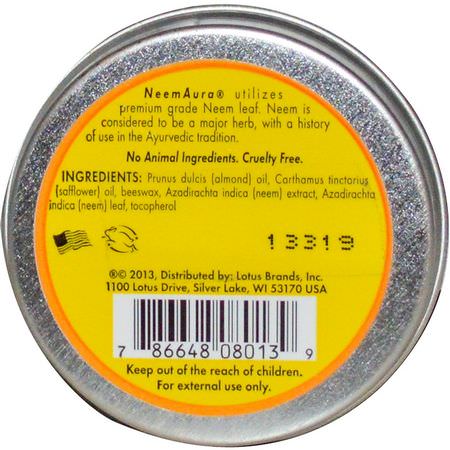 Neem, Homeopati, Örter: NeemAura, Neem Skin Salve, 1 oz (30 ml)