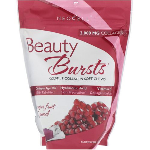 Neocell, Beauty Bursts, Gourmet Collagen Soft Chews, Super Fruit Punch, 2,000 mg, 60 Soft Chews Review