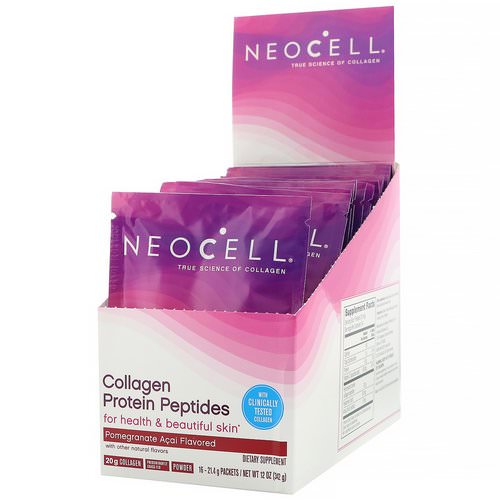 Neocell, Collagen Protein Peptides, Pomagranate Acai, 16 Packets, .75 oz (21 g) Each Review