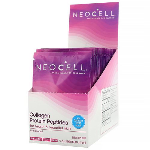 Neocell, Collagen Protein Peptides, Unflavored, 16 Packets, .71 oz (20 g) Each Review