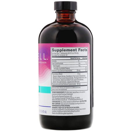 Hyaluronsyra, Naglar, Hud, Hår: Neocell, Hyaluronic Acid, Berry Liquid, 50 mg, 16 fl oz (473 ml)