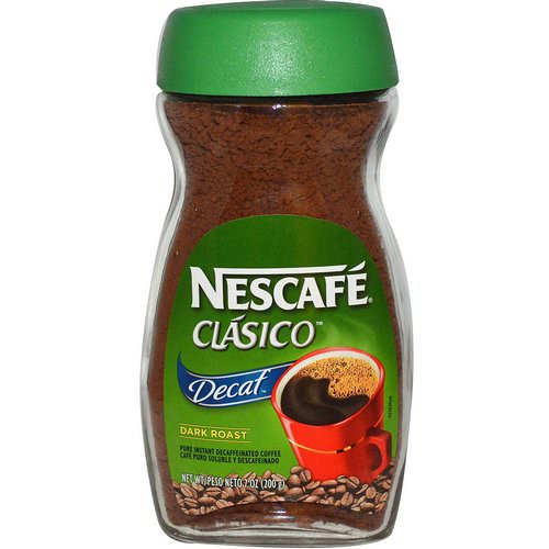 Nescafe, Clasico, Pure Instant Decaffeinated Coffee, Decaf, Dark Roast, 7 oz (200 g) Review