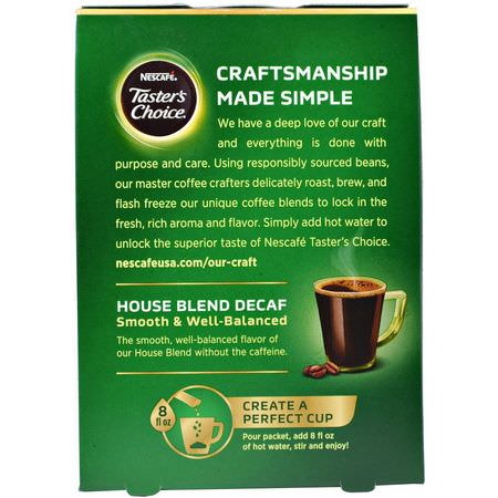 Snabbkaffe: Nescafe, Taster's Choice, Instant Coffee, Decaf House Blend, 16 Single Serve Packets, 0.1 oz (3 g) Each