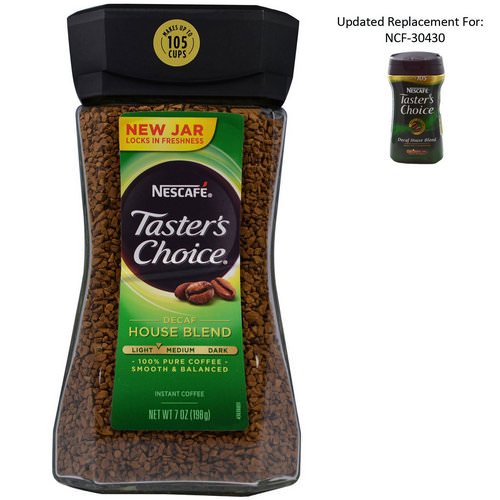 Nescafe, Taster's Choice, Instant Coffee, Decaf House Blend, 7 oz (198 g) Review