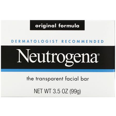Face Soap, Bar Soap, Shower, Bath: Neutrogena, Facial Cleansing Bar, 3.5 oz (100 g)