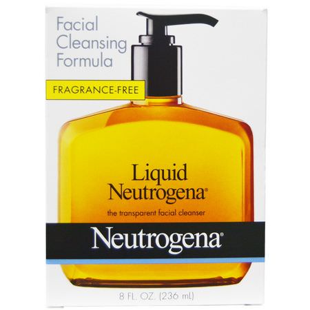 Rengöringsmedel, Ansikts Tvätt, Skrubba, Ton: Neutrogena, Liquid Neutrogena, Facial Cleansing Formula, 8 fl oz (236 ml)