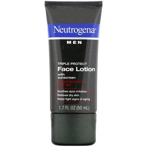 Neutrogena, Men, Triple Protect Face Lotion with Sunscreen, SPF 20, 1.7 fl oz (50 ml) Review
