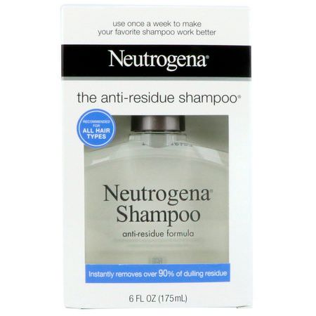 Schampo, Hårvård, Bad: Neutrogena, The Anti-Residue Shampoo, All Hair Types, 6 fl oz (175 ml)